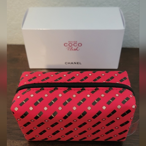 NIB Coco Chanel Mini Cosmetic Bag & Lip Gloss - Picture 1 of 5